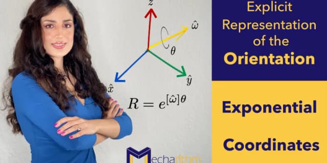 Explicit Representation of the Orientation: Exponential Coordinates